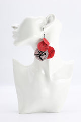 Recycled Newspaper Love in Chinese On Fishing Wire Earrings - Jianhui London