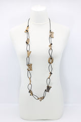 Big LOVE on Leatherette Chain Necklace - Hand-painted - Jianhui London