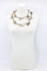 Big LOVE on Leatherette Chain Necklace - Hand-painted - Jianhui London