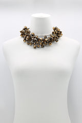 CRYSTAL CUBES ON FISHING WIRE NECKLACES - SHORT - Jianhui London