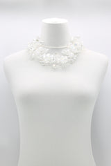 CRYSTAL CUBES ON FISHING WIRE NECKLACES - SHORT - Jianhui London