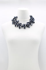 CRYSTAL CUBES ON FISHING WIRE NECKLACES - SHORT - Jianhui London