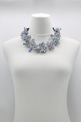 CRYSTAL CUBES ON FISHING WIRE NECKLACES - SHORT - Jianhui London