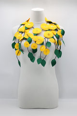 Hand Made Recycled Fabric Flower Neckalce - Jianhui London