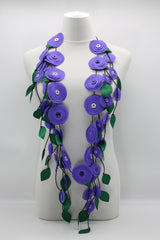 Hand Made Recycled Fabric Flower Neckalce - Jianhui London