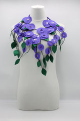 Hand Made Recycled Fabric Flower Neckalce - Jianhui London