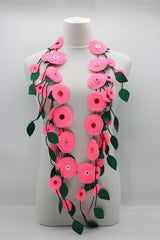 Hand Made Recycled Fabric Flower Neckalce - Jianhui London
