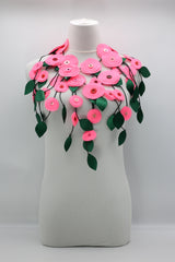 Hand Made Recycled Fabric Flower Neckalce - Jianhui London