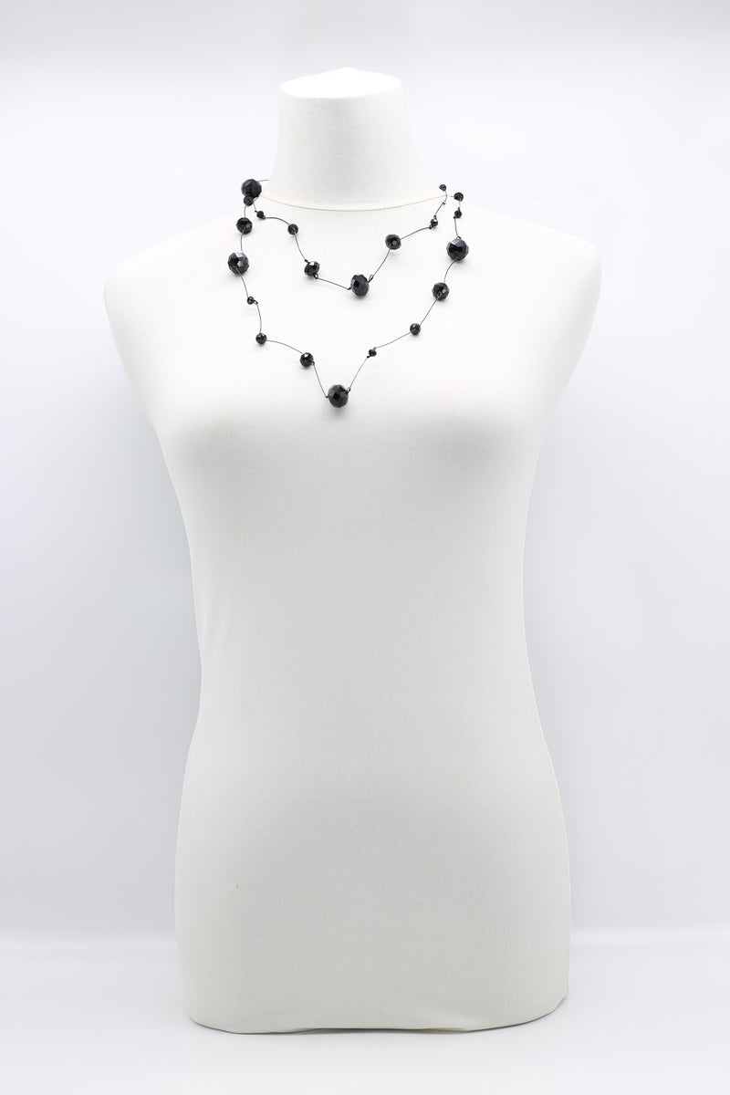 Crystal Beads & Tubes Necklaces Set - Jianhui London