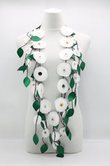 Hand Made Recycled Fabric Flower Neckalce - Jianhui London