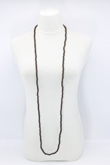 SINGLE STRAND - 5 X 6 MM WOODEN BEADS NECKLACE - HAND PAINTED - Jianhui London
