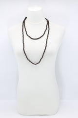 SINGLE STRAND - 5 X 6 MM WOODEN BEADS NECKLACE - HAND PAINTED - Jianhui London