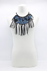 Crystal Geometrics Hand-woven on Leatherette Cape-style Necklace - Jianhui London