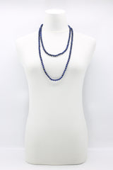 SINGLE STRAND - 5 X 6 MM WOODEN BEADS NECKLACE - HAND PAINTED - Jianhui London