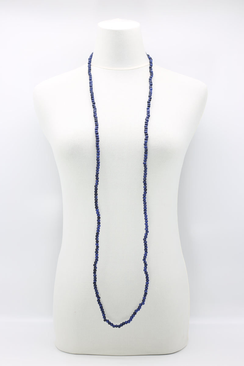 SINGLE STRAND - 5 X 6 MM WOODEN BEADS NECKLACE - HAND PAINTED - Jianhui London