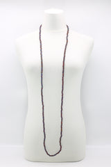 SINGLE STRAND - 5 X 6 MM WOODEN BEADS NECKLACE - HAND PAINTED - Jianhui London