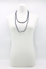 SINGLE STRAND - 5 X 6 MM WOODEN BEADS NECKLACE - HAND PAINTED - Jianhui London