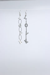 Small LOVE Chain Earrings - Jianhui London