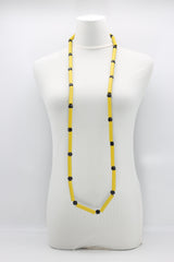 3 Strand Recycled Wooden Tube Necklace - Jianhui London