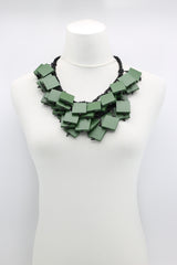 Berry Beads & Squares Necklaces Set - Spring Green/Racing Green - Jianhui London