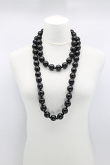 Biba Round Beads & Ribbon - Black/Red - Jianhui London