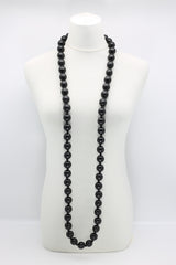 Biba Round Beads & Ribbon - Red/Black - Jianhui London