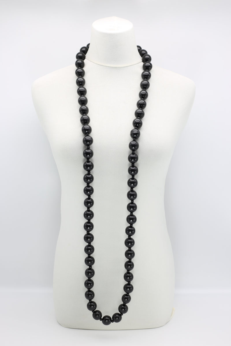 Biba Round Beads & Ribbon - Red/Black - Jianhui London