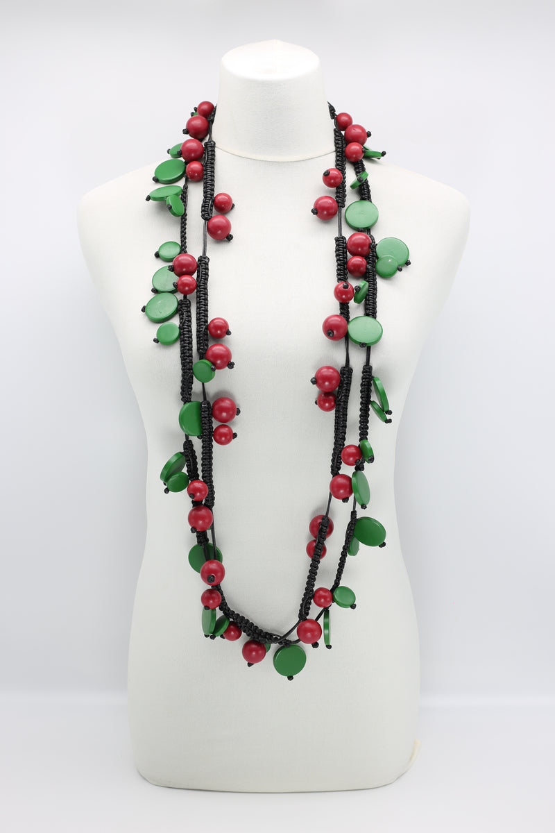 Coins on Cord & Berry Necklaces Set - Jianhui London