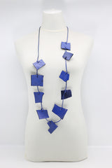 Recycled Leather Irregular Shapes Necklace - Jianhui London