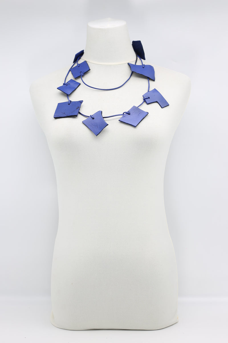 Recycled Leather Irregular Shapes Necklace - Jianhui London