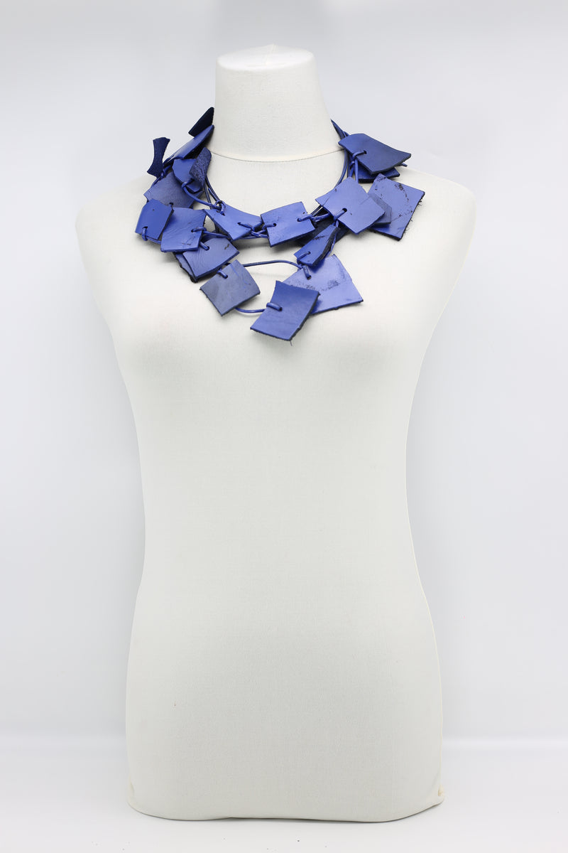 Recycled Leather Irregular Shapes Necklace - Jianhui London