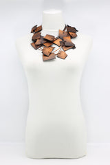 Recycled Leather Irregular Shapes Necklace - Jianhui London