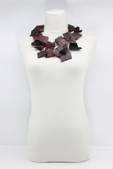 Recycled Leather Irregular Shapes Necklace - Jianhui London