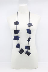Recycled Leather Irregular Shapes Necklace - Jianhui London