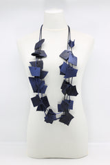 Recycled Leather Irregular Shapes Necklace - Jianhui London