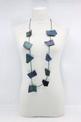 Recycled Leather Irregular Shapes Necklace - Jianhui London