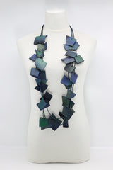 Recycled Leather Irregular Shapes Necklace - Jianhui London