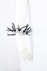 Wooden Beads and Leatherette Spikes Berry Bracelet - Jianhui London