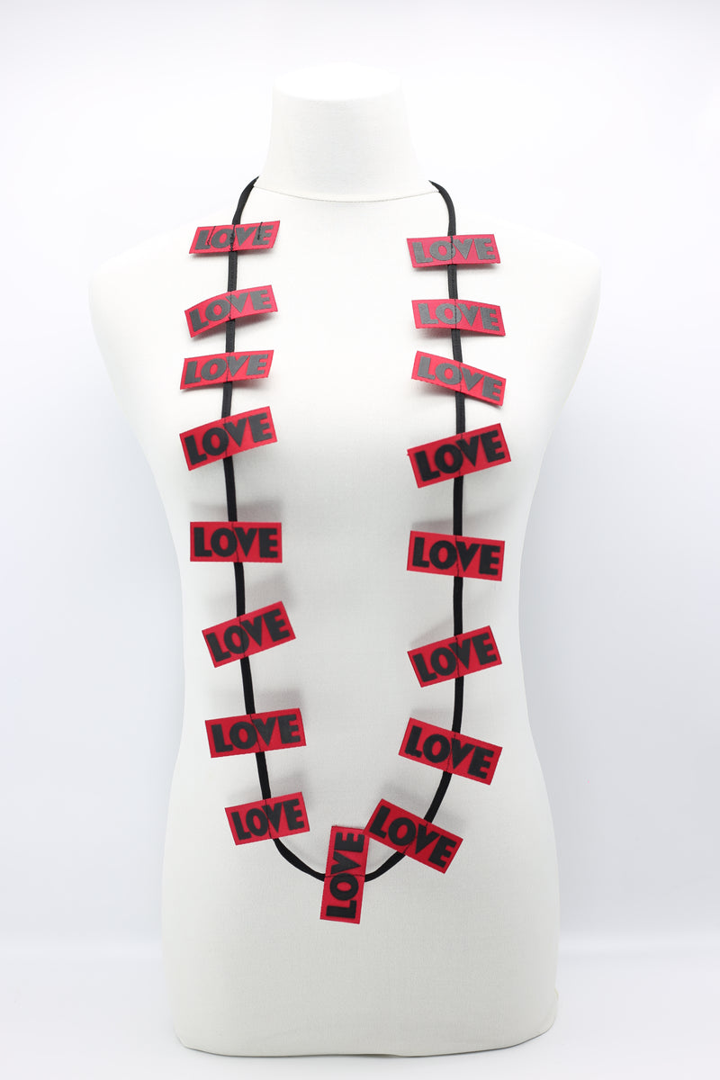LOVE Ribbon Necklaces - Jianhui London