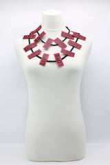 LOVE Ribbon & Squares Necklaces Set - Jianhui London