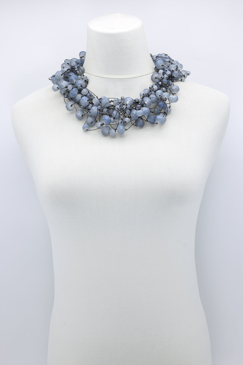 Crystal Faceted Beads on Fishing Wire Necklaces - Jianhui London
