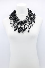 Crystal Faceted Beads on Fishing Wire Necklaces - Jianhui London