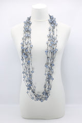 Crystal Faceted Beads on Fishing Wire Necklaces - Jianhui London