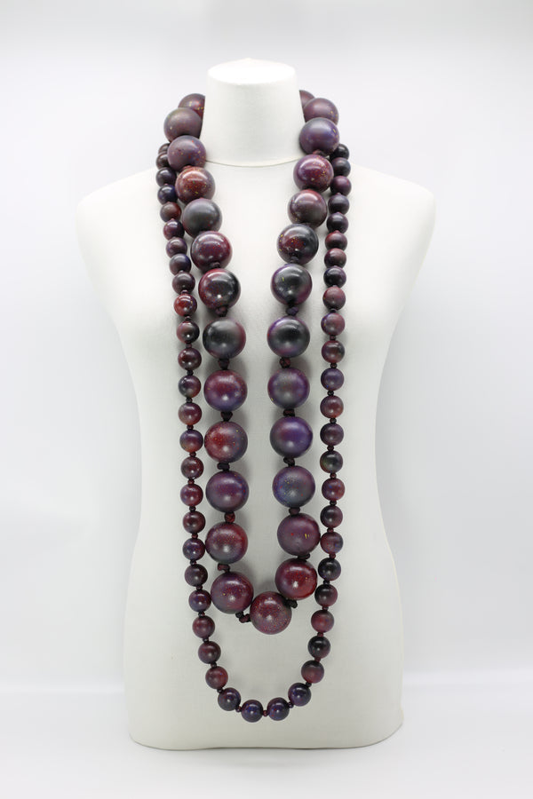 Round Beads Necklace Set - Hand painted - Jianhui London