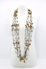 Crystal Faceted Beads on Fishing Wire Necklaces - Jianhui London