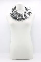 Recycled Leatherette on Cord & Bird's Nest Necklaces Set - Jianhui London