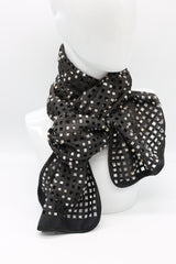 Square Beads on Lazer-cut Fabric Scarf - Hand-painted - Jianhui London