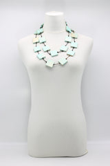 Recycled wood hand painted Necklace - Jianhui London