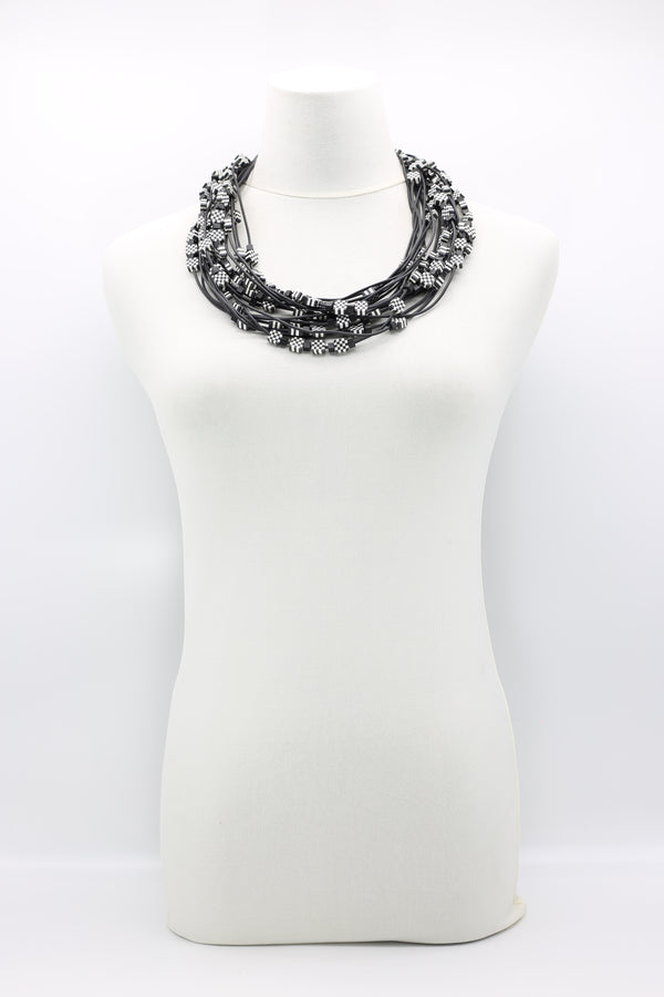 10-Strand Polymer Cubic Squares Necklace - Jianhui London