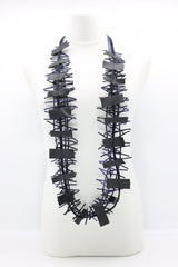 Recycled Leatherette on Cord & Bird's Nest Necklaces Set - Jianhui London